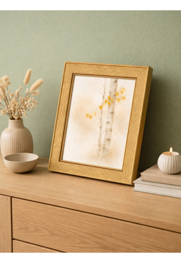 Drewniana ramka Gina złota