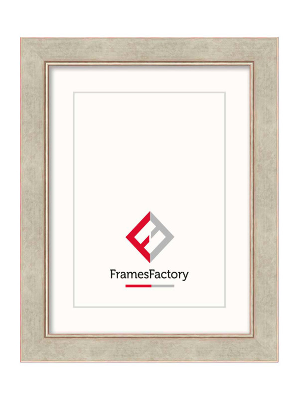 Drewniana ramka Gina srebrna