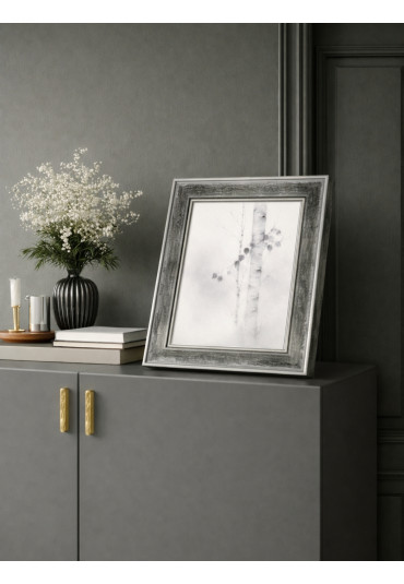 Barokowa ramka Trizia Czarno srebrna