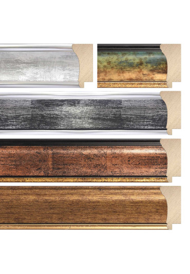 Barokowa ramka Trizia Czarno srebrna