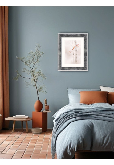 Barokowa ramka Trizia Czarno srebrna