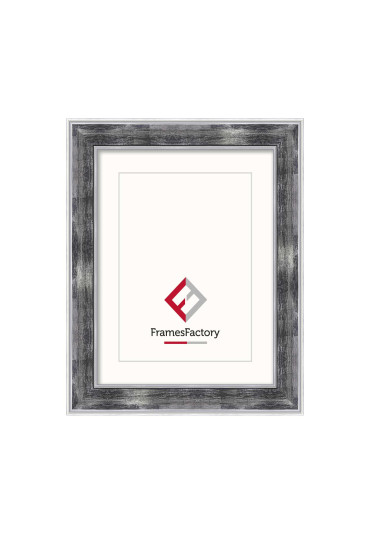 Barokowa ramka Trizia Czarno srebrna