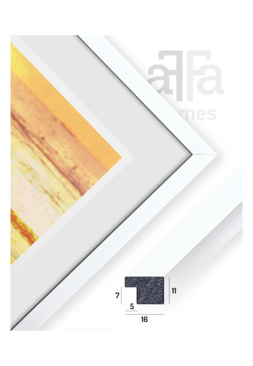 Ramka prosta California biała