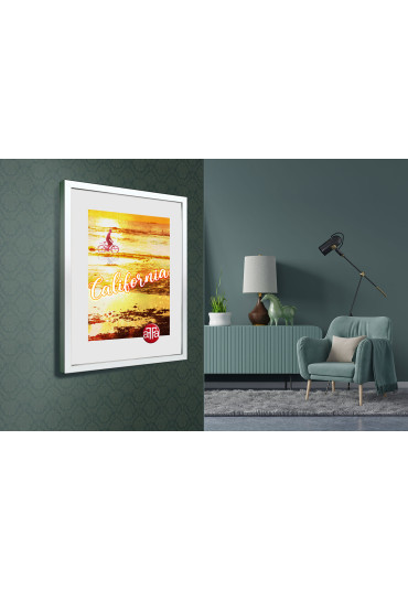 Ramka prosta California biała