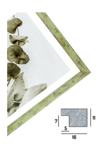 Ramka prosta California zielona