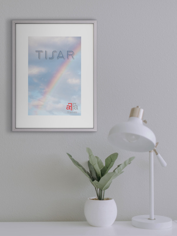 Ramka drewniana Tisar srebrna