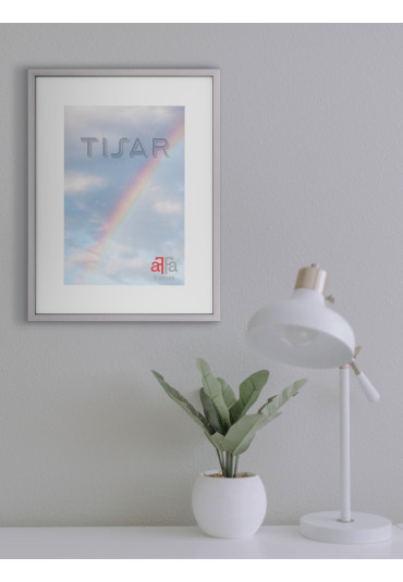 Ramka drewniana Tisar srebrna