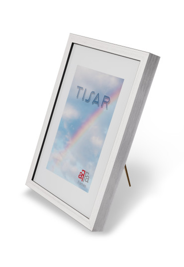 Ramka drewniana Tisar srebrna