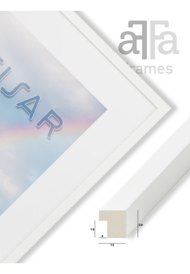 Ramka drewniana Tisar biała