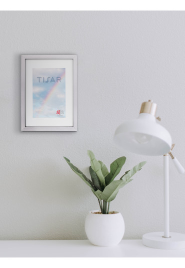 Ramka drewniana Tisar srebrna