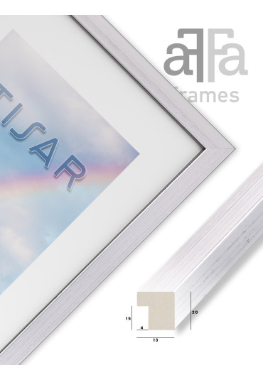 Ramka drewniana Tisar srebrna