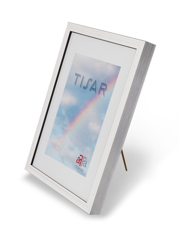 Ramka drewniana Tisar srebrna