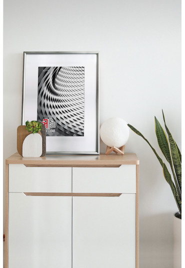 Drewniana ramka Finger srebrna